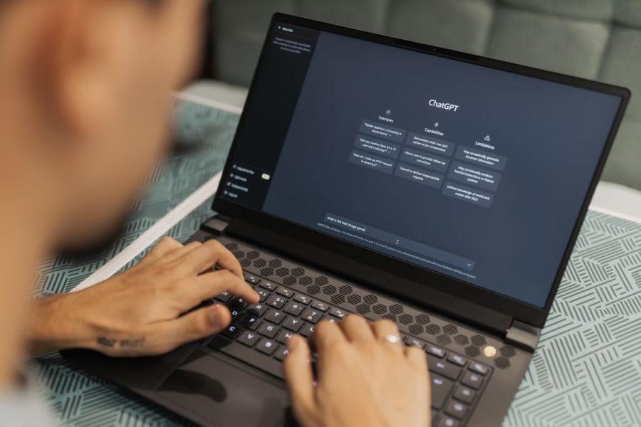ChatGPT open on a laptop as someone searches for a recommendation